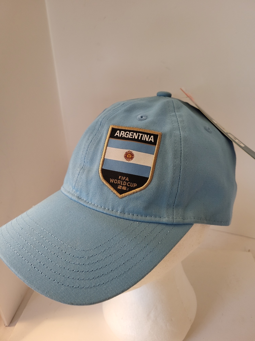 Argentina Light Blue FIFA World Cup Patch Baseball Cap NWT